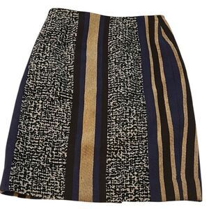 Doncaster Black and White / gold Pencil Skirt Knee-Length Work size 10